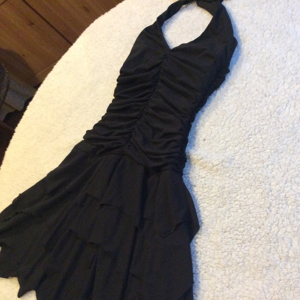 Black Rampage stretchy halter dress